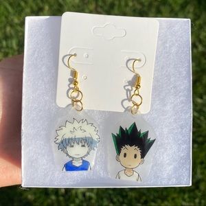 Hand Drawn Dangly Anime Earrings 💫